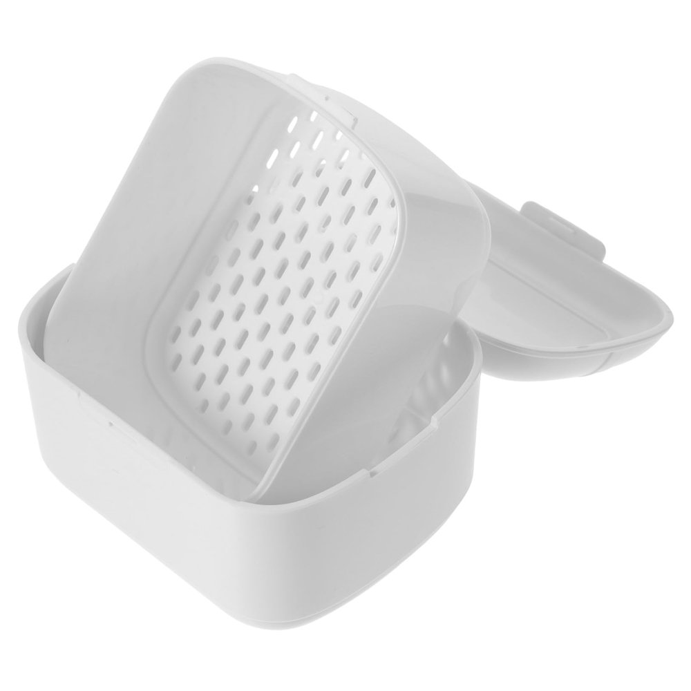 Anneome 2pcs Denture Box for Retainer Holder Portable Denture Case Lid for Outdoor Use