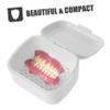 Anneome 2pcs Denture Box for Retainer Holder Portable Denture Case Lid for Outdoor Use view 3