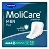 MoliCare Premium Men Pad 5 Drops Incontinence Pads for Men, Protection for Moderate Leaks with Anti-Leak Guards, Instant-Dry Feeling, Advanced Skin Protection, 14 Pieces view 1