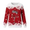 WILLBEST Family Christmas pjs White Tops for Women UK Jumpers elk Printed Matching Pyjamas for Couples ski Jacket Womens Pajamas Men Christmas Sweatshirts Women Xmas Jumpers UK Merry view 2