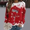 WILLBEST Family Christmas pjs White Tops for Women UK Jumpers elk Printed Matching Pyjamas for Couples ski Jacket Womens Pajamas Men Christmas Sweatshirts Women Xmas Jumpers UK Merry view 3