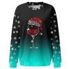 WILLBEST Christmas Jumper Tops Women t-Shirts Asymmetric Hem Vintage Cotton Jumpers Ladies Womens Christmas Dress Xmas Jumper Black Bomber Jacket Tshirts Sexy pjs for Women Set his and Hers view 2