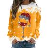 WILLBEST Ladies Christmas Jumper Womens Nightwear Halloween pjs for Couples Ladies Christmas Jumper Merry chirtsmas Coats Xmas Holiday Off The Shoulder Merry chirtsmas view 1