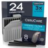 24 Earwax Filters for Hearing Aids Wax Guard CeruCare for Quick and Effective Cleaning Protects Hearing Aid from Moisture and Dust with Resealable Hard Case Diameter 1.3mm view 1