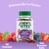 Chewy Vites Adult Night Support, 60 Non-Melatonin Gummies with 5-HTP, Magnesium, Theanine, Chamomile, Lavender, Herbal Night Time Gummies, 1 Months Supply, Berries Flavour view 3