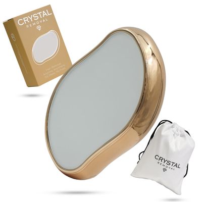 Crystal Hair Eraser, Magic Crystal Hair Removal Stone for Men & Women | Painless Hair Removal Tool, Nano Crystal Hair Remover, Hair Remover for Women & Men, Crystal Hair Remover, Smooth Skin (Gold)