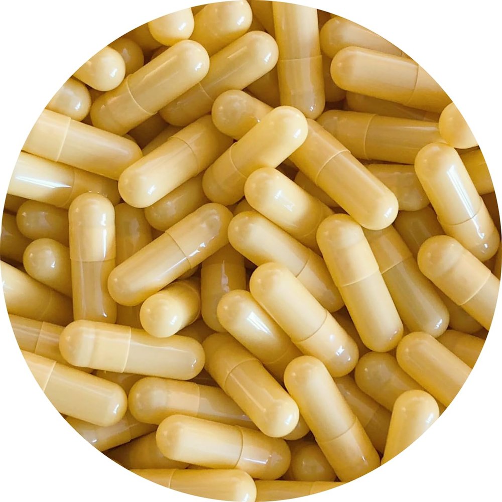 Pure CapsulesSize 000 Empty Ivory Yellow Capsule, Gel Capsule, Empty Pill Capsules, Size 000 Gelatin Capsule, Coloured Capsule Ivory Yellow, BSE, GMO Free, for Self Fill, DIY Capsule (500)
