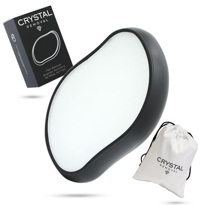 Crystal Hair Eraser, Magic Crystal Hair Removal Stone for Men Women, Painless Hair Removal Tool, Nano Crystal Hair Remover, Hair Remover for Women & Men, Crystal Hair Remover, Smooth Skin (Onyx Black)