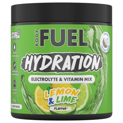 BodyFuel Hydration Electrolyte & Vitamin Powder - Natural Energy & Reduces Tiredness & Optimise Hydration (210g - 30 Servings)(Lemon & Lime)