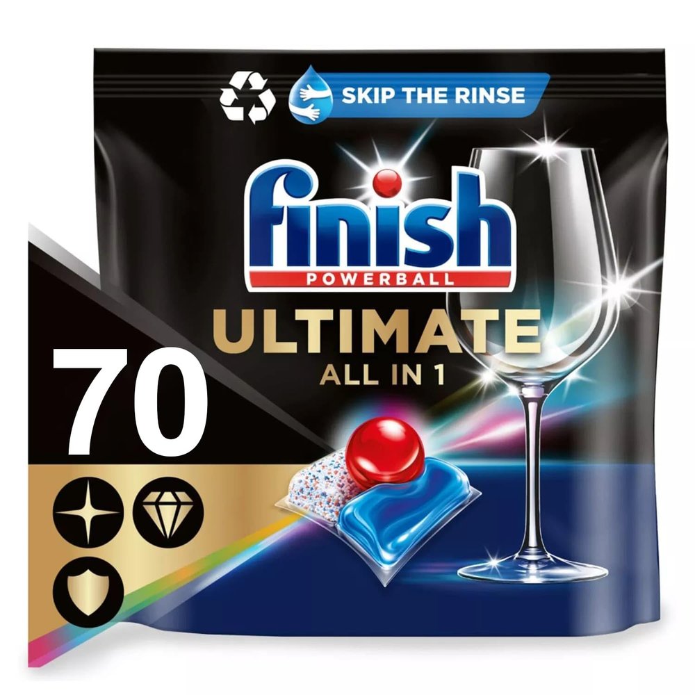 Finish Ultimate All in One Dishwasher Tablets Regular 70 Tablets