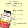 Cod Liver Oil Capsules high Strength 1000mg, 90 Capsules of High Strength Fish Oil, Rich in Omega 3. Supports Heart Health, Brain Health, Eye Health and Normal Blood Pressure Made in UK view 4