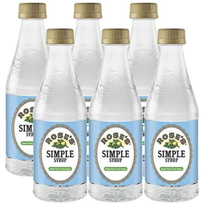 Roses Sweetened Simple Syrup 12oz Bottle | Perfect for Cocktails, Beverages, and Mixers