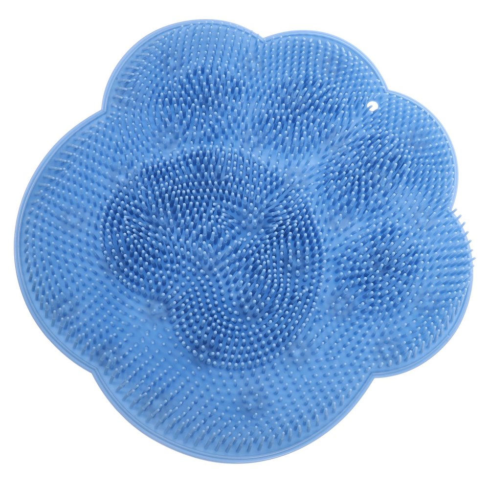 GARVALON Silicone Bath Brush Pad Suction Cup for Back Massage Non-Slip Shower Foot Massager Scrubber for Bathroom Cleaning and Relaxation