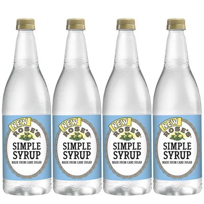Roses Sweetened Simple Syrup 1 Liter Bottle | Perfect for Cocktails, Beverages, and Mixers
