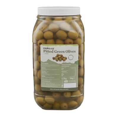 Cooks&Co Pitted Green Olives 2 x 2.1kg