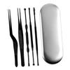minkissy 18pcs Professional Ear Cleaning Tools Ear Pick Set Stainless Steel Picks Tweezers Earwax Remover Kit for Adults Skid-Resistant Handle Portable view 3