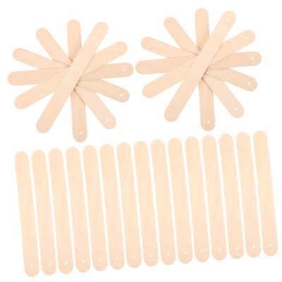 GLEAVI 50pcs Wooden Craft Sticks, Ice Cream Making Wood Sticks, Sturdy and Safe for Homemade Popcicle, Easy to Store, Arts Crafts Supplies