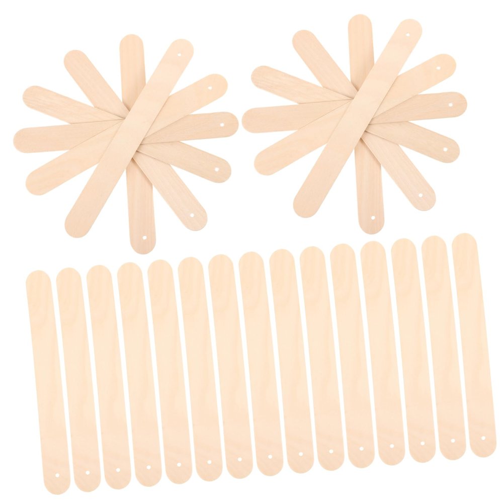 GLEAVI 50pcs Wooden Craft Sticks, Ice Cream Making Wood Sticks, Sturdy and Safe for Homemade Popcicle, Easy to Store, Arts Crafts Supplies