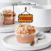 18pcs Gold Glitter Dessert Cupcake Topper Pick for Construction Tool Worker Three Years Old Theme Decor Supplies Kids Happy 3rd Birthday Party Decorations view 2