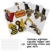 18pcs Gold Glitter Dessert Cupcake Topper Pick for Construction Tool Worker Three Years Old Theme Decor Supplies Kids Happy 3rd Birthday Party Decorations view 3
