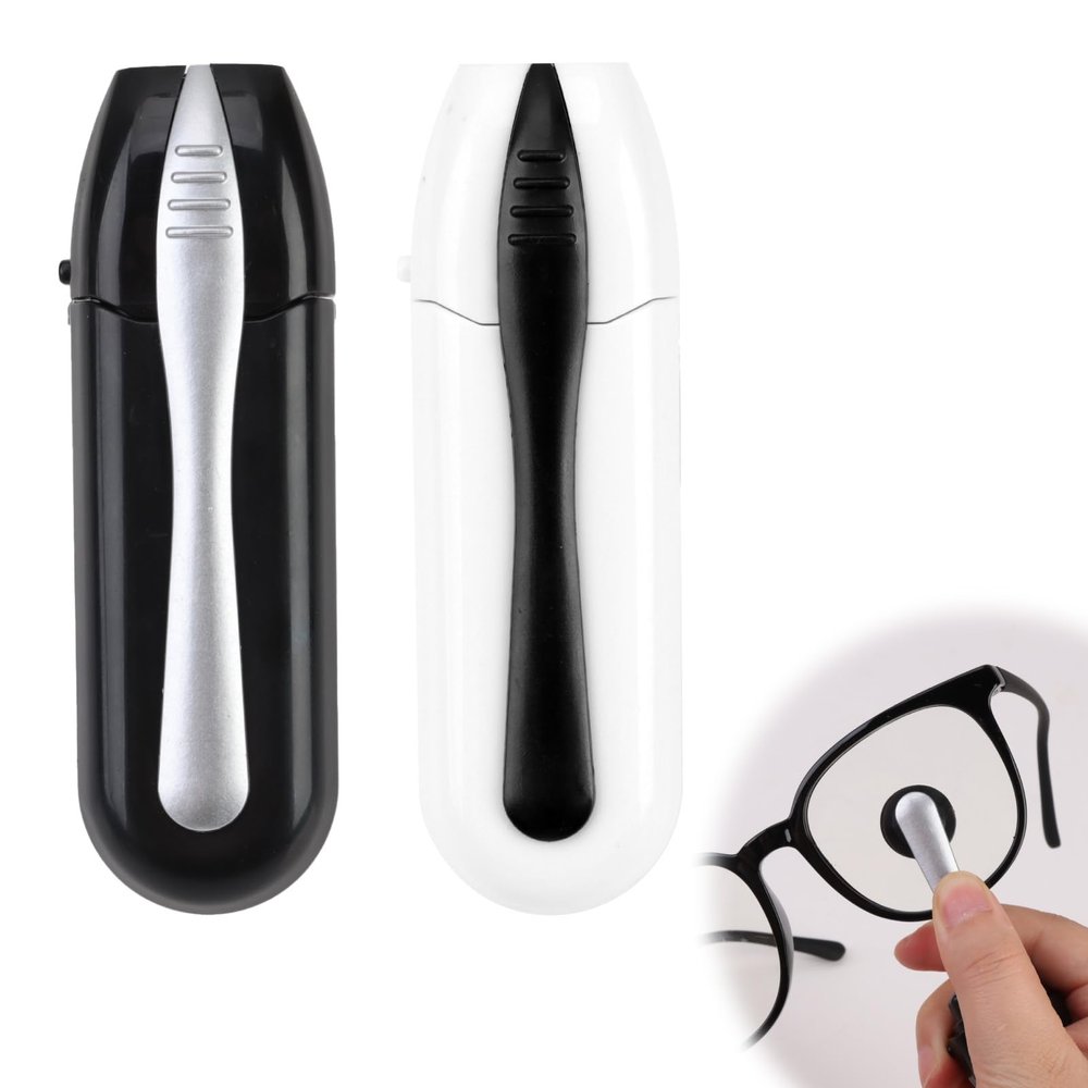 2pcs Eyeglass Cleaner Brush Cleaning Accessories, Microfiber Glasses Cleaning Brush, Soft Eyeglass Brush, for Everyone to Clean Glasses