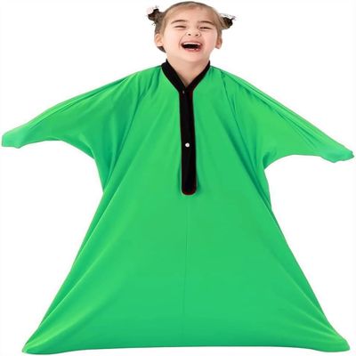 DTREEL Sensory Sox Stretchy Body Socks Full Body Wrap Against Stress, Hypersensitivity Ideal For Boys, Girls With Autism And Anxiety(Grn,L)