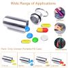 SKYPRO 5 Pcs Portable Pill Case First Aid Pill Container Mini Pill Container Waterproof Aluminum Keychain Pill Case Keychain for Medications, Vitamins and Supplements (Red) view 3