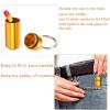 SKYPRO 5 Pcs Portable Pill Case First Aid Pill Container Mini Pill Container Waterproof Aluminum Keychain Pill Case Keychain for Medications, Vitamins and Supplements (Red) view 4