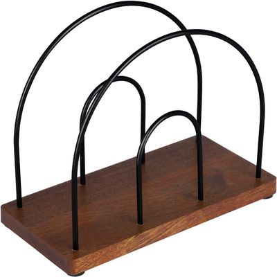 DFHS46JK Tissue Box Cover Wrought Iron Paper Towel Holder Metal Vertical Napkin Clip Cafe Hotel Board Paper Clip Table Napkin Holder In Living Room