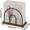 DFHS46JK Tissue Box Cover Wrought Iron Paper Towel Holder Metal Vertical Napkin Clip Cafe Hotel Board Paper Clip Table Napkin Holder In Living Room view 2