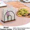 DFHS46JK Tissue Box Cover Wrought Iron Paper Towel Holder Metal Vertical Napkin Clip Cafe Hotel Board Paper Clip Table Napkin Holder In Living Room view 3