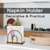 DFHS46JK Tissue Box Cover Wrought Iron Paper Towel Holder Metal Vertical Napkin Clip Cafe Hotel Board Paper Clip Table Napkin Holder In Living Room view 4