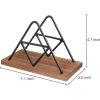 DFHS46JK Tissue Box Cover Triangular paper towel rack metal steel ring upright napkin paper rack western restaurant wrought iron paper towel finishing rack In Living Room view 2