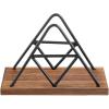 DFHS46JK Tissue Box Cover Triangular paper towel rack metal steel ring upright napkin paper rack western restaurant wrought iron paper towel finishing rack In Living Room view 4