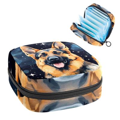 Sanitary Napkin Storage Bag, Sheepdog-475 First Period Kit Bag for Girls Women, Menstrual Cup Pouch Feminine Menstruation Tampon Bags Holde