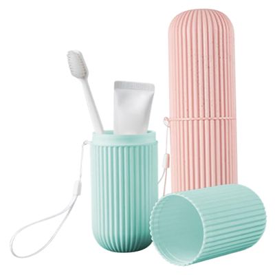 Toothbrush Travel Case 2Pcs Travel Toothbrush Holder with Strap Portable Toothbrush Cover Storage for Daily Use Travel Business Camping Trip Toothbrush Travel Case