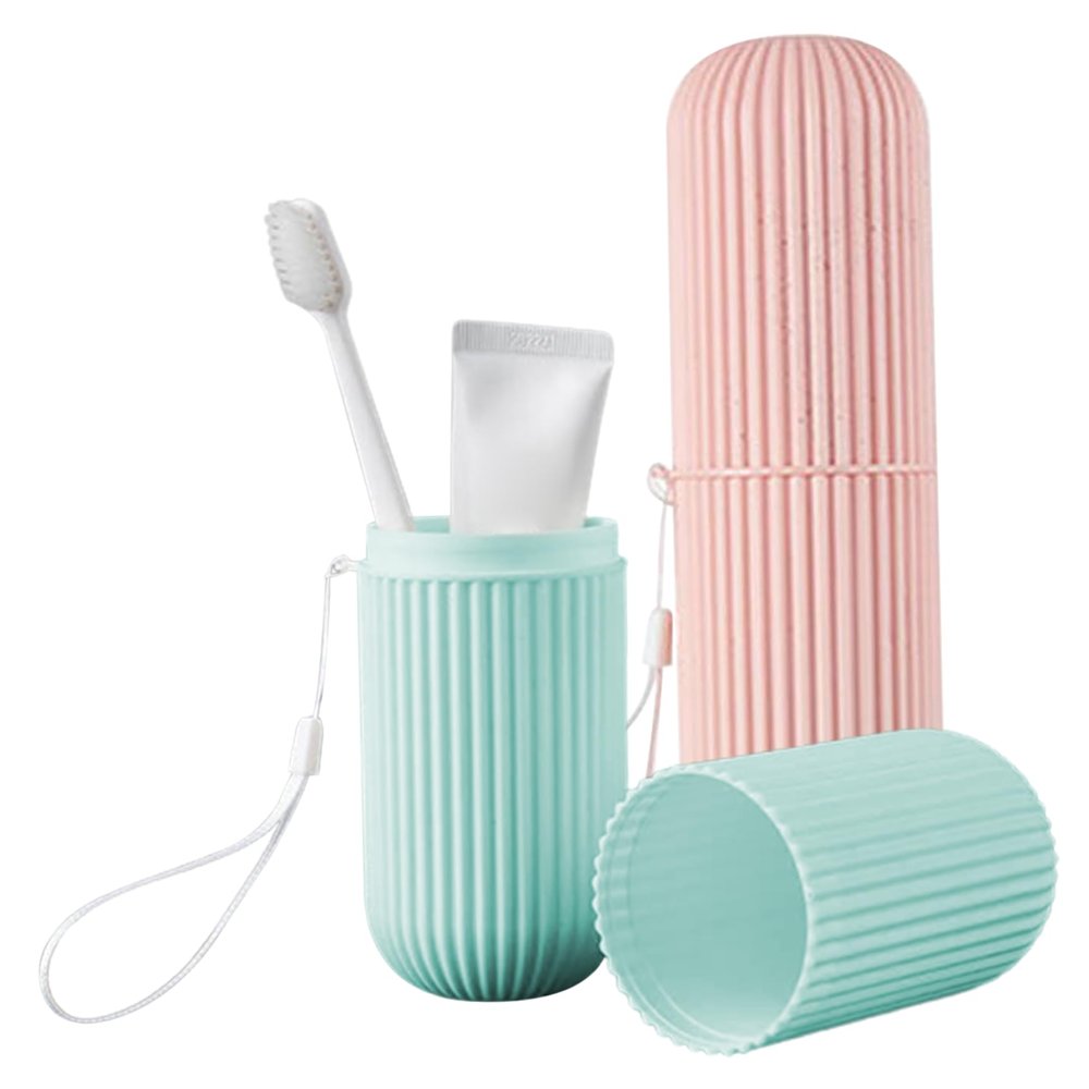 Toothbrush Travel Case 2Pcs Travel Toothbrush Holder with Strap Portable Toothbrush Cover Storage for Daily Use Travel Business Camping Trip Toothbrush Travel Case