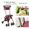 Mobility Aids Rollator Walker with Seat, Walking Aids 4 Wheels Portable Foldable, Medical Rolling Walker Double Brake System, Used for Seniors Walking Interesting view 3