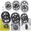 2 Pack Replacement Wheels for Walker, Replacement Wheels for Walker, Front Wheels for Wheelchair, Replacement Casters(Noir,20Cm/8In) view 4