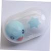 FRCOLOR 12pcs Cartoon Lens Case Holder Storage Box Container for Home and Travel Really Useful Lens Case Random Color view 3