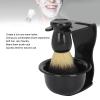 Men Beard Foaming Brush Set, Soap Bowl Brush Rack Nylon Hair Beard Grooming Brush Kit Soap Bowl Brush Rack Nylon Hair Beard Grooming Brush for Men Close Shave Kit view 2