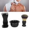 Men Beard Foaming Brush Set, Soap Bowl Brush Rack Nylon Hair Beard Grooming Brush Kit Soap Bowl Brush Rack Nylon Hair Beard Grooming Brush for Men Close Shave Kit view 4