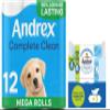 Andrex Complete Clean Mega Rolls - 12 Pack & Andrex Washlets 3 Pack view 1