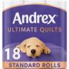 Andrex Ultimate Quilts Toilet Tissue 18 Standard Rolls, Air Pocket Technology for Soft, Thick Sheets (Previously Andrex Supreme Quilts) - 18 Toilet Rolls view 1