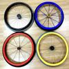 HTSMEUR 1 Pair 24 Inch Wheelchair Push Rim Covers, Wear-Resistant Hand Push Cover, Non-Slip Silicone Wheelchair Rear Wheel Cover (Yellow) view 2