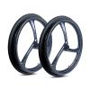 2PCS 24 Inch Sports Wheelchair Rear Wheel Replacement, Carbon Fiber Wheels, 241 Pneumatic Rubber Tires, 12.7mm(1/2") Bearing view 1