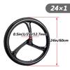 2PCS 24 Inch Sports Wheelchair Rear Wheel Replacement, Carbon Fiber Wheels, 241 Pneumatic Rubber Tires, 12.7mm(1/2") Bearing view 3
