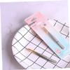 Baluue 2pcs Essential Eyebrow Tools Stainless Steel Tweezers Flat Oblique Tips for Makeup view 2