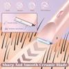2 in 1 Women Electric Shaver, Dual-Head Bikini Trimmer for Women, Rechargeable Cordless Women's Body Shaver, IPX7 Waterproof Wet & Dry Hair Trimmer for Bikini Underarm Leg Arm Body Face view 3