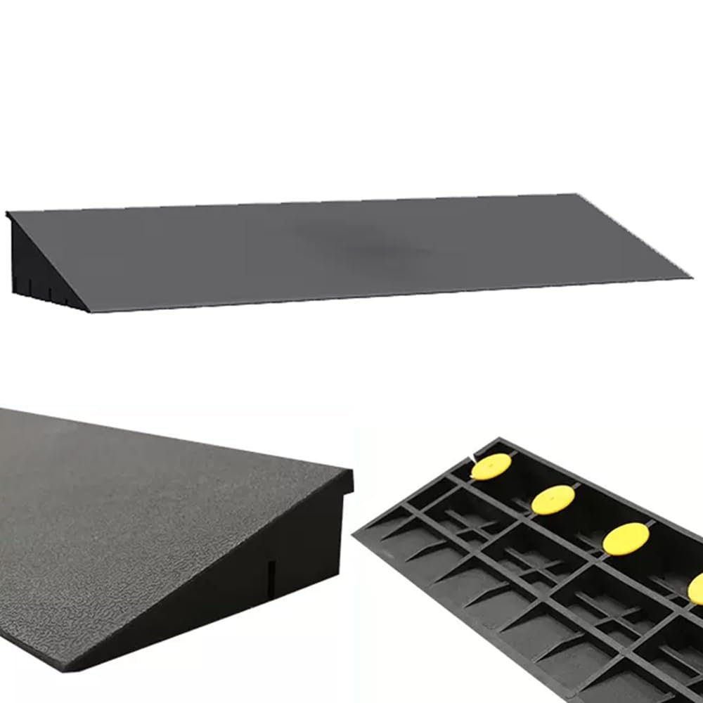 1.6" 2" Rise Threshold Ramps Doorways, Wheelchair Ramp For Home Steps, Scooters And Power Chairs, Door Entry Ramp With Anti-Slip Surface (19.7 * 2.4 * 0.4in/50 * 6 * 1cm)